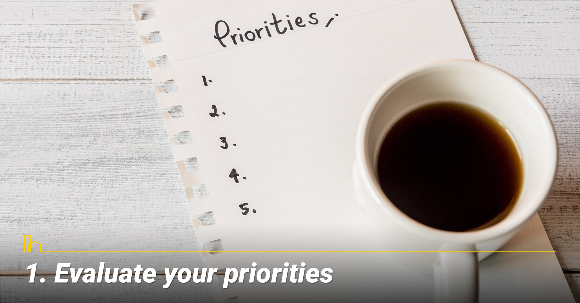 Evaluate your priorities, know what your needs and wants