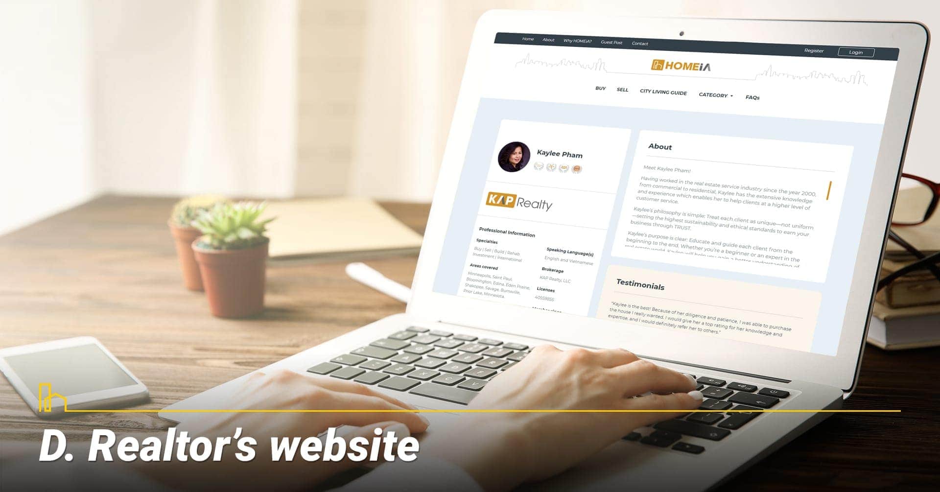 Realtor’s website, use website for more information