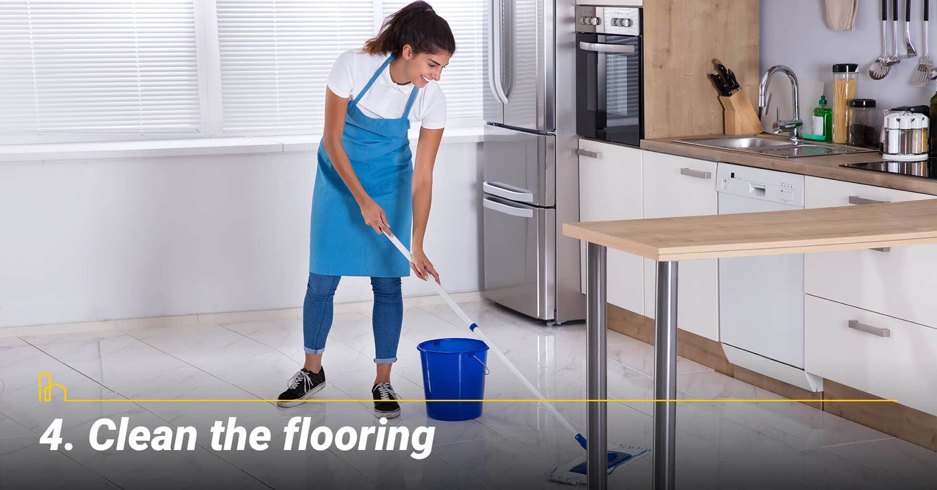 Clean the flooring, keep the floor clean Clean the flooring, keep the floor clean