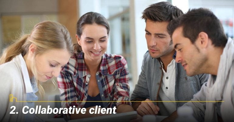 Collaborative client, considerate client