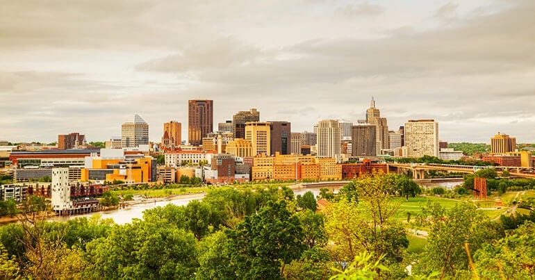 Distinct seasons and natural beauty in St. Paul, MN