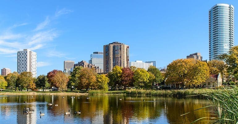 Distinct seasons and natural beauty in Minneapolis, MN