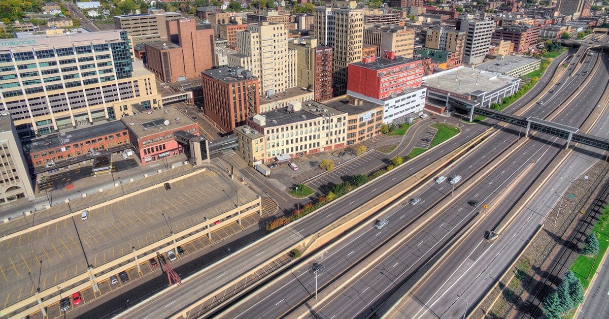 Medium-sized city with easy access, Duluth MN