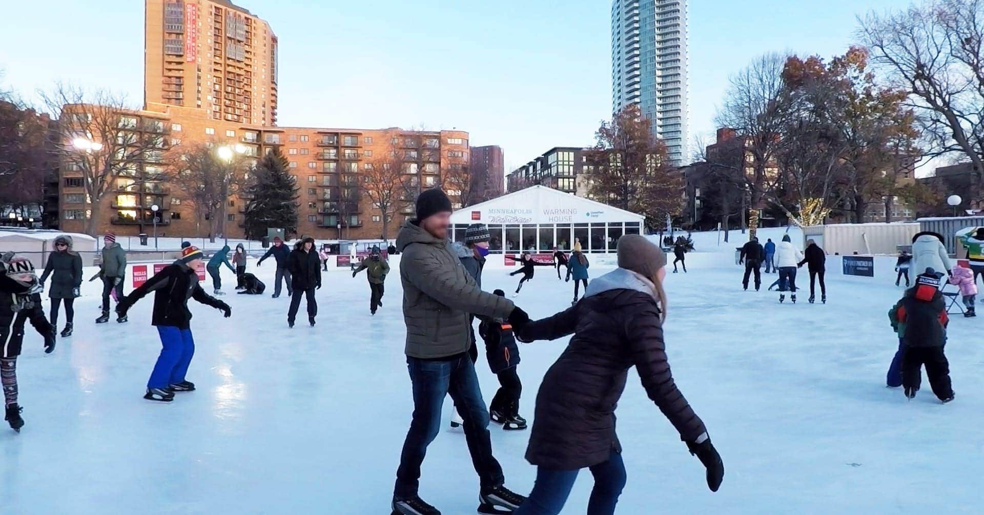 Outdoor skating ring