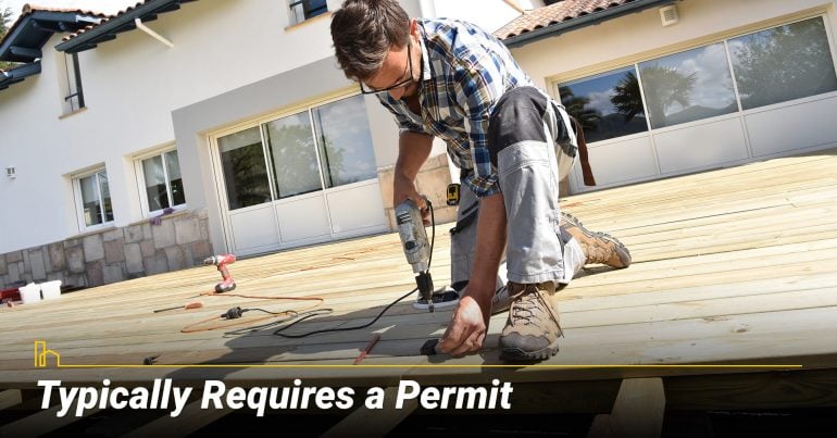 Typically Requires a Permit, big projects require permit Typically Requires a Permit, big projects require permit