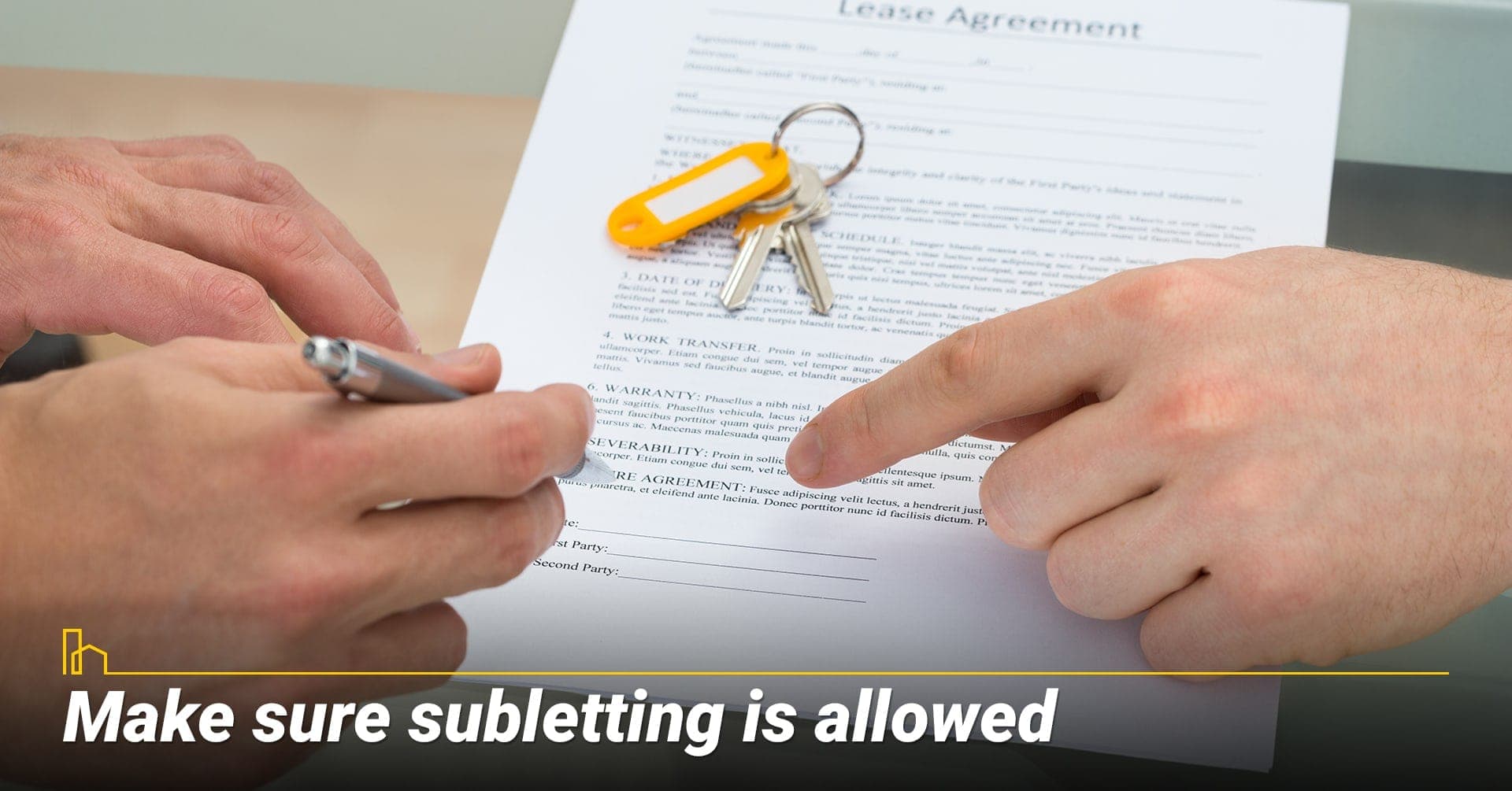 Make sure subletting is allowed, do your homework before subletting
