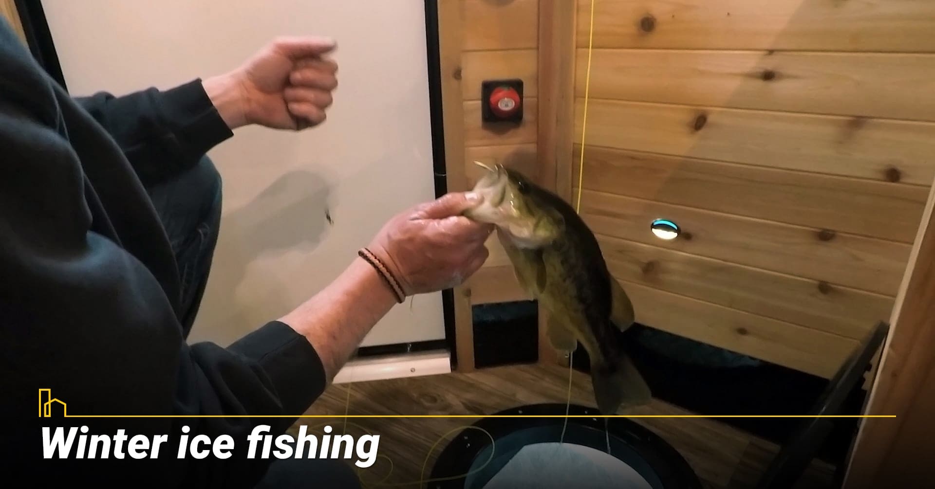 Winter ice fishing, fishing in the winter