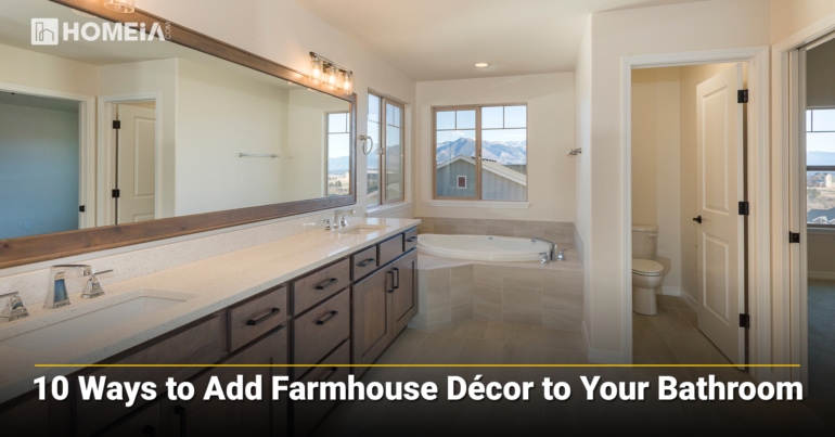 10 ways to add farmhouse decor to your bathroom img