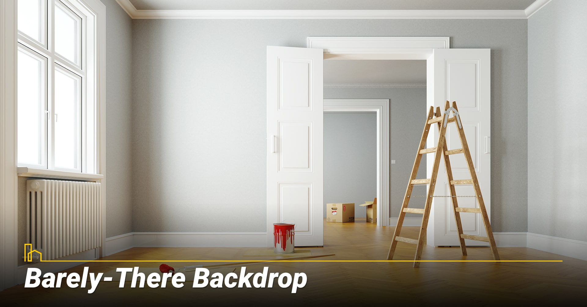 Barely-There Backdrop, keep the rooms light in color