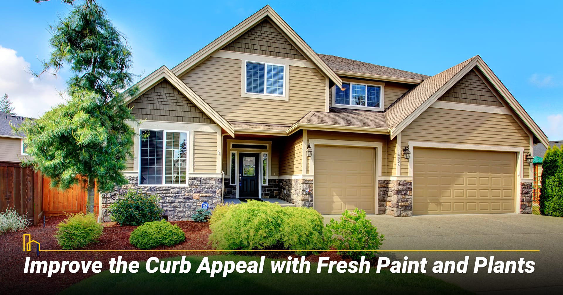 Improve the Curb Appeal with Fresh Paint and Plants, upgrade your exterior