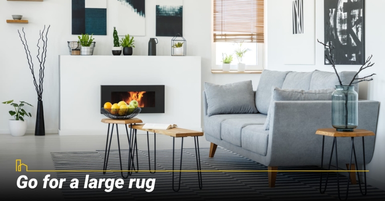 Go for a large rug
