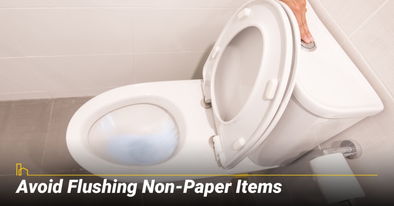 Avoid Flushing Non-Paper Items Avoid Flushing Non-Paper Items