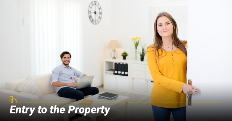 Entry to the Property