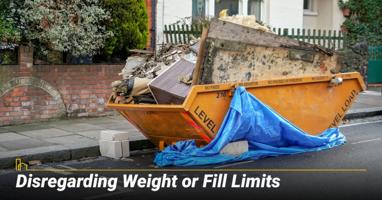 Disregarding Weight or Fill Limits Disregarding Weight or Fill Limits