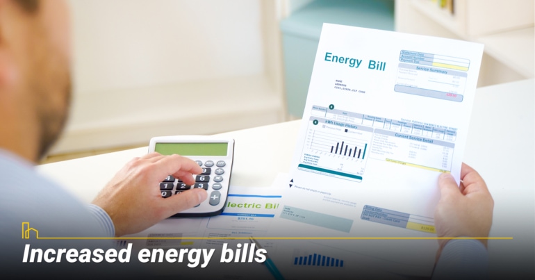 Increased energy bills