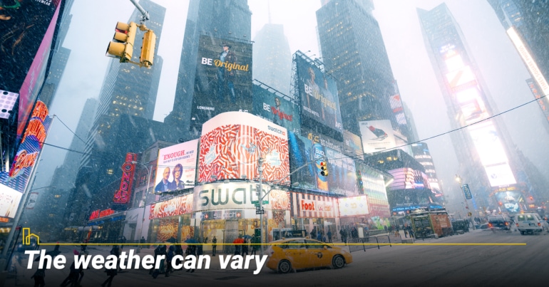 The weather can vary. The weather can vary.