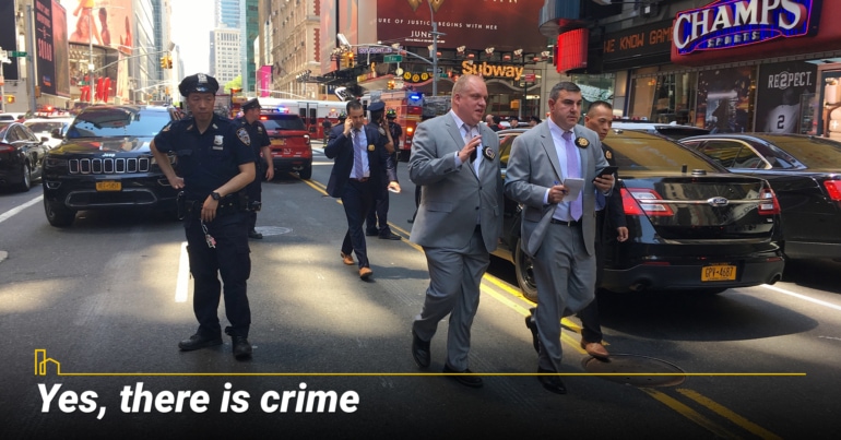 Yes, there is crime. Yes, there is crime.