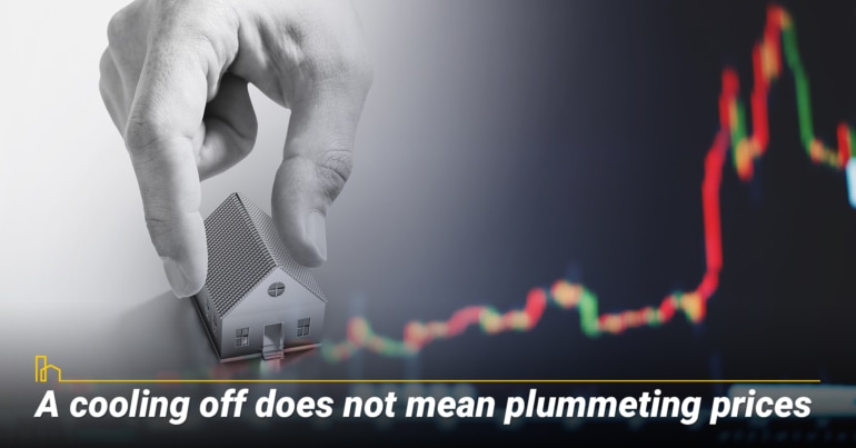 A cooling off does not mean plummeting prices