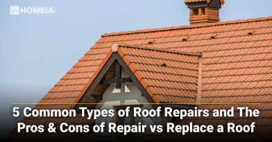 5 Common Types of Roof Repairs and The Pros & Cons of Repair vs Replace a Roof