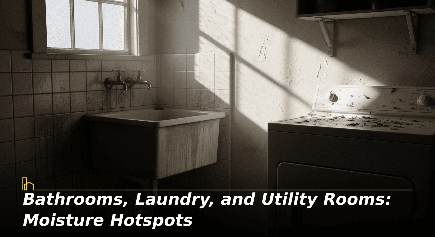 Bathrooms, Laundry, and Utility Rooms: Moisture Hotspots