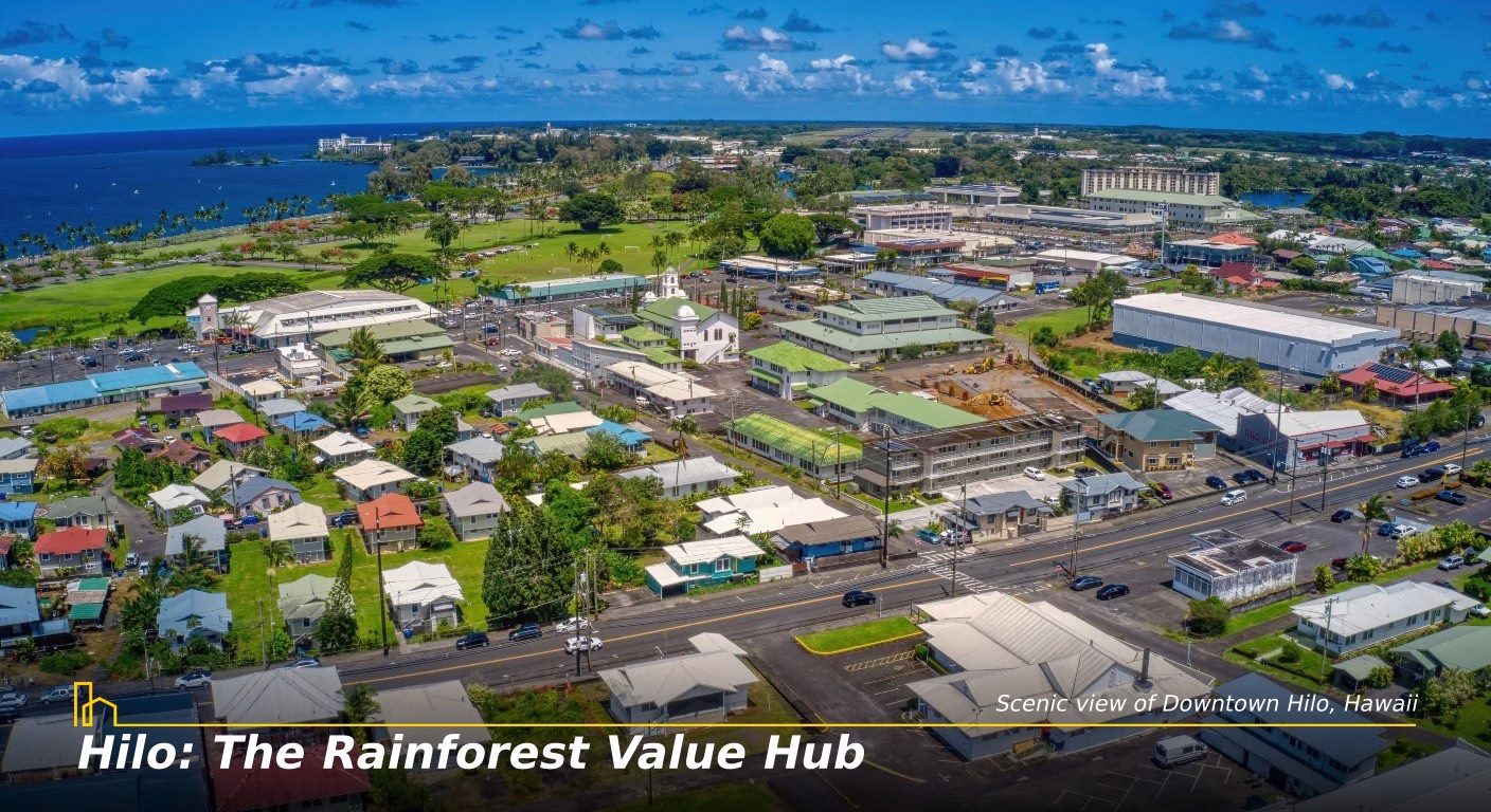 Hilo Scenic view of Downtown Hilo Hawaii branded