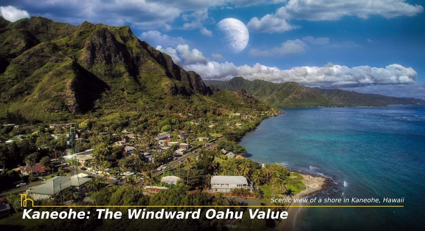 Kaneohe Scenic view of a shore in Kaneohe Hawaii branded