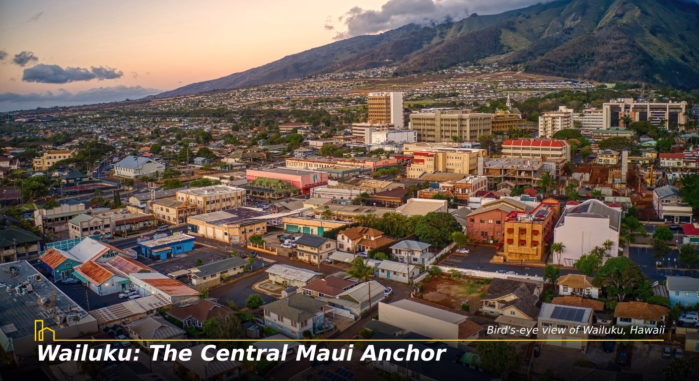 Wailuku Bird s eye view of Wailuku Hawaii branded