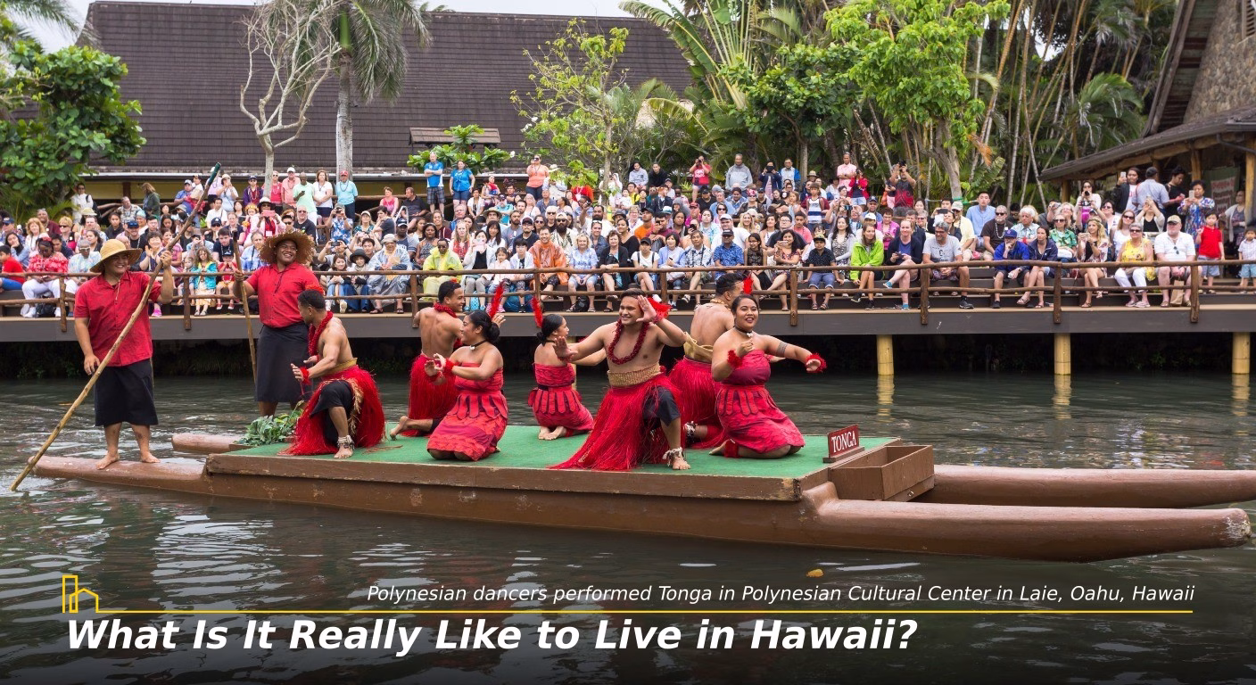 1 Polynesian dancers performed Tonga in Polynesian Cultural Center in Laie Oahu Hawaii branded