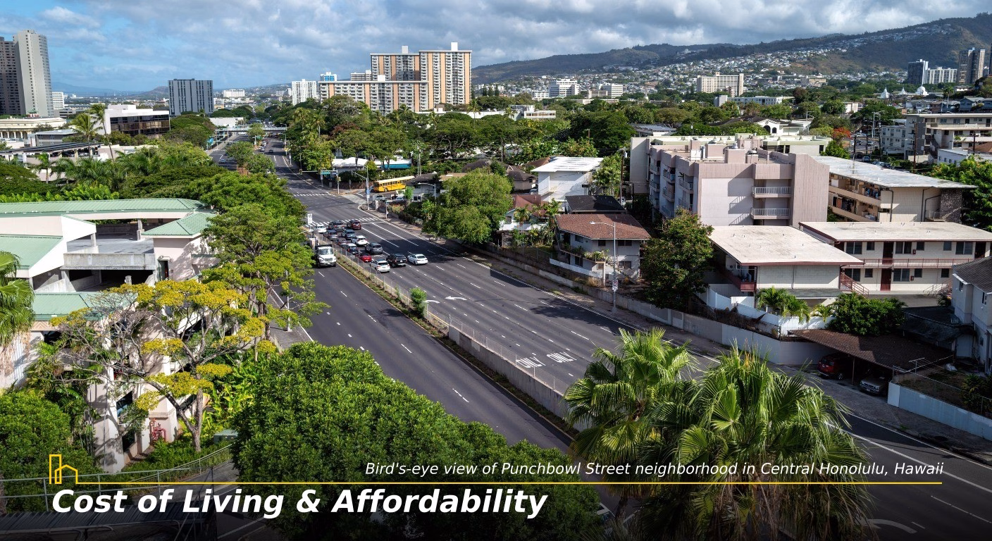 2 Bird s eye view of Punchbowl Street neighborhood in Central Honolulu Hawaii branded
